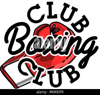 Farbe vintage Boxing Club Emblem. Boxing ähnliche Designelemente für Drucke, Logos, Plakaten. Vector vintage Abbildung. Stock Vektor