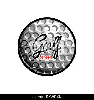 Farbe Vintage Golf Club Emblem. Golf-meisterschaft, Golf Gear und Ausrüstung Abzeichen Logo. Vector Illustration, EPS 10. Stock Vektor