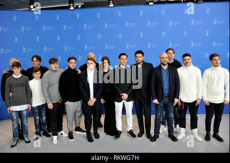 Berlin, Deutschland. 12 Feb, 2019. Berliner Filmfestspiele. Fotoshooting Film La Parnza Dei Bambini. Bild: cast Credit: Unabhängige Fotoagentur/Alamy leben Nachrichten Stockfoto