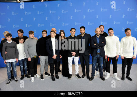 Berlin, Deutschland. 12 Feb, 2019. Berliner Filmfestspiele. Fotoshooting Film La Parnza Dei Bambini. Bild: cast Credit: Unabhängige Fotoagentur/Alamy leben Nachrichten Stockfoto