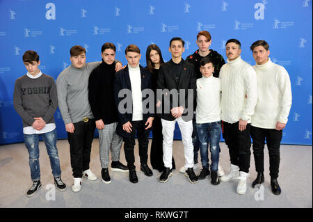 Berlin, Deutschland. 12 Feb, 2019. Berliner Filmfestspiele. Fotoshooting Film La Parnza Dei Bambini. Bild: Cast Credit: Unabhängige Fotoagentur/Alamy leben Nachrichten Stockfoto