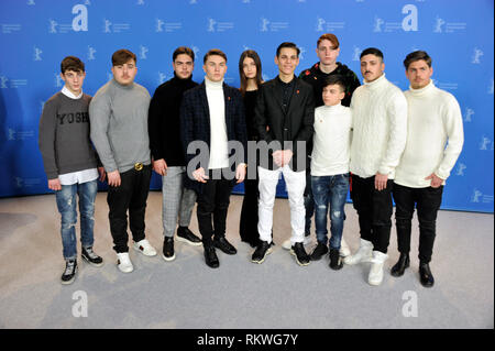 Berlin, Deutschland. 12 Feb, 2019. Berliner Filmfestspiele. Fotoshooting Film La Parnza Dei Bambini. Bild: Cast Credit: Unabhängige Fotoagentur/Alamy leben Nachrichten Stockfoto