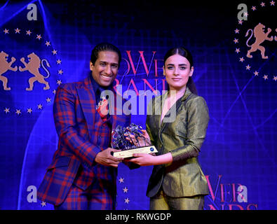 Indisches Fernsehen Schauspielerin Radhika Madan besucht Power Brands-Bollywood's Film Journalist Award (BFJA) 2019 im Hotel Novotel Juhu in Mumbai. Stockfoto