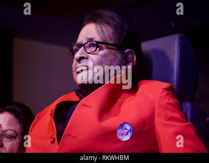 Mumbai, Indien. 11 Feb, 2019. Legendäre Schauspieler Manoj Kumar besucht Power Brands-Bollywood's Film Journalist Award (BFJA) 2019 im Hotel Novotel Juhu in Mumbai. Credit: Azhar Khan/SOPA Images/ZUMA Draht/Alamy leben Nachrichten Stockfoto