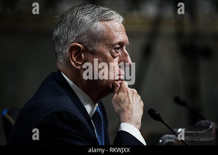 Washington, District of Columbia, USA. 12 Jan, 2017. General James Mattis bei seiner Anhörung zu werden Verteidigungsminister, 12. Januar 2017 Credit: Douglas Christian/ZUMA Draht/Alamy leben Nachrichten Stockfoto