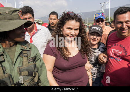 Caracas, Venezuela. 12 Feb, 2019. Iris Varela, Minister für Korrekturen: Elyxandro Cegarra/ZUMA Draht/Alamy leben Nachrichten Stockfoto