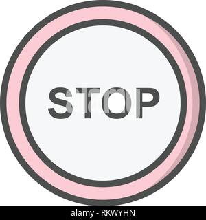 Vektor Symbol Stopp Schild Symbol Vektor Illustration für den privaten und gewerblichen Gebrauch... Reinigen Sie trendige Symbol... Stock Vektor