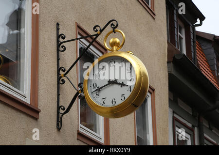 Schöne Stadt Clock/die Uhr auf den Straßen Stockfoto