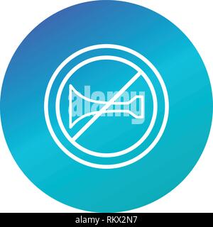 Vektor Schallzeichen verboten Symbol Zeichen Symbol Vektor Illustration für den privaten und gewerblichen Gebrauch... Reinigen Sie trendige Symbol... Stock Vektor
