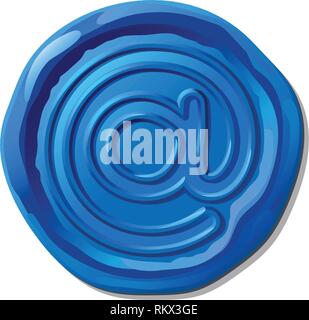 Vector vintage isoliert Wachssiegel Stempel Form Stock Vektor