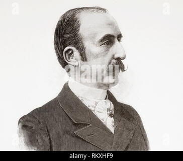 Enrique de Aguilera y Gamboa, 1845 - 1922, 17. Marques von cerralbo. Spanische Aristokraten, wagenliste Politiker, Archäologe und Historiker. Von La Espanola Ilustracion y Americana, veröffentlicht 1892. Stockfoto