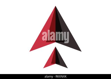 Pfeil nach oben Papierplan Logo-Symbol Stock Vektor