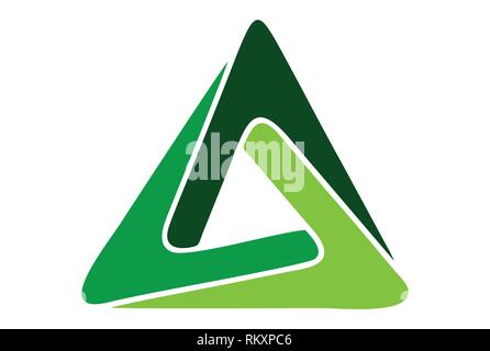 Dreieck Buchstabe EIN Logo Konzept Symbol Vektor Stock Vektor