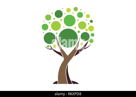 Baum abstrakt Logo Konzept Pflanze Symbol Stock Vektor