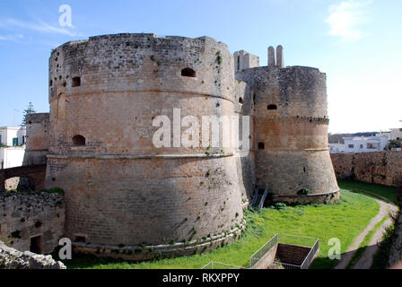 Schloss in Otranto Stadt an der Adria Tipp Um die östlichste Italien Salento Apulien 2018 Stockfoto