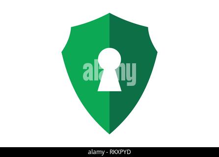 Symbol für Shield Lock Scure Logo Stock Vektor