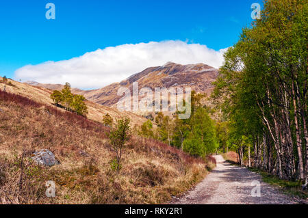 West Highland Way in Kinlochleven, Schottland führenden Stockfoto