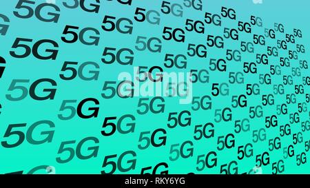 5. Generation von globalen Netzwerk, Vektor symbol Konzept Stock Vektor