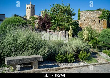 Eine ruhige Ecke in der Stadt Trujillo, nr. Caceres, Spanien, Geburtsort der Eroberer Francisco Pizarro. Stockfoto