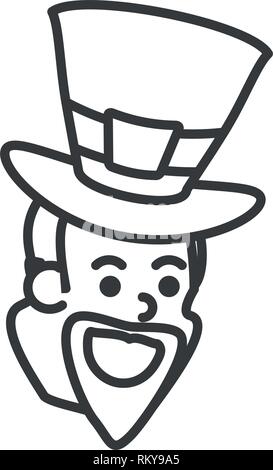 Leiter der Kobold avatar Charakter Vector Illustration Design Stock Vektor