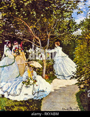 Frauen im Garten von Claude Monet, Impressionismus, 1866 Stockfoto