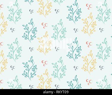 Satz von Kräutern und Blumen, Vector Illustration, floralen Vector Illustration Stock Vektor