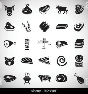 Fleisch Symbole auf dem weißen Hintergrund für Grafik- und Webdesign, modernen einfachen Vektor unterzeichnen. Internet Konzept. Trendy Symbol für Web site Design web-Taste oder mobile App. Stock Vektor