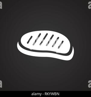 Fleisch Symbol auf schwarzem Hintergrund für Grafik- und Webdesign, modernen einfachen Vektor unterzeichnen. Internet Konzept. Trendy Symbol für Web site Design web-Taste oder mobile App. Stock Vektor