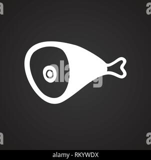 Fleisch Symbole auf Farbe squres Hintergrund für Grafik- und Webdesign, modernen einfachen Vektor unterzeichnen. Internet Konzept. Trendy Symbol für Web site Design web-Taste oder mobile App. Stock Vektor