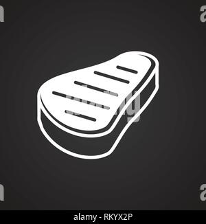 Fleisch Symbole auf Farbe squres Hintergrund für Grafik- und Webdesign, modernen einfachen Vektor unterzeichnen. Internet Konzept. Trendy Symbol für Web site Design web-Taste oder mobile App. Stock Vektor