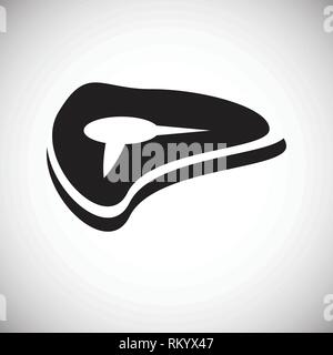 Fleisch Symbol auf weißem Hintergrund für Grafik- und Webdesign, modernen einfachen Vektor unterzeichnen. Internet Konzept. Trendy Symbol für Web site Design web-Taste oder mobile App. Stock Vektor