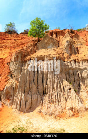 Herrliche Landschaft mit orange Sand Felsen im Fairy Stream, Vietnam Stockfoto