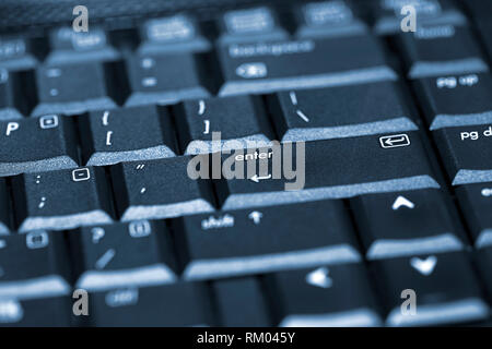 Schwarzer Laptop Tastatur zu schließen, Stockfoto