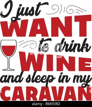 Wein angebot und Sagen. Ich möchte nur Wein zu trinken Stock Vektor