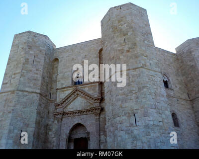 Italien Puglia perfekt achteckige geometrische Castel del Monte Apulien XIII Jahrhundert 2018 Stockfoto