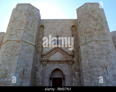 Italien Puglia perfekt achteckige geometrische Castel del Monte Apulien XIII Jahrhundert 2018 Stockfoto