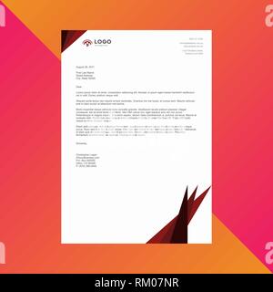Professionelle Briefpapier Design Template Stock Vektor