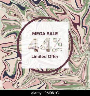 Verkauf Banner Marmor auf Hintergrund Stock Vektor