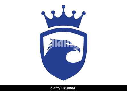 König Adler Schild abstraktes Logo Symbol Stock Vektor