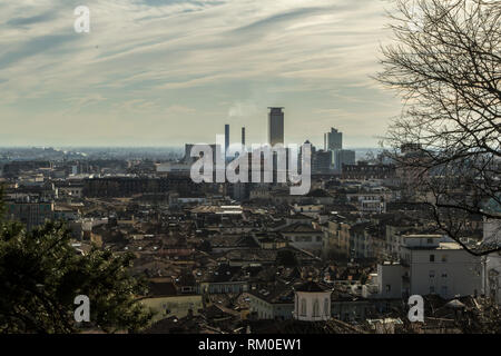 Die alte Stadt im anderen Licht gesehen, Brescia Italien Stockfoto