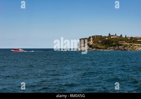 Fahrt mit der Fähre vom Circular Quay nach Manly in Sydney. Stockfoto