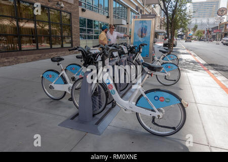 Eine RTC Bike Share Station, Las Vegas (Las Vegas), Nevada, United States. Stockfoto