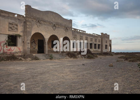 Verlassene leprakranken Dorf in Abades, Teneriffa Süd Stockfoto
