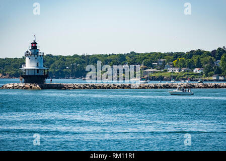 Die Wanze Licht Leuchtturm in South Portland, Maine Stockfoto