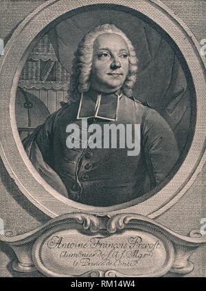 "Antoine Francois Prevost', 1745. Schöpfer: Georg Friedrich Schmidt. Stockfoto