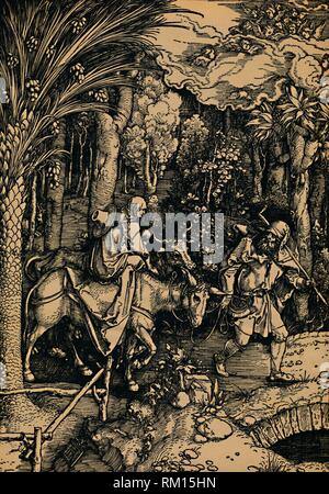 "Flucht nach Ägypten", (die "Flucht nach Ägypten"), 1503-1504. Schöpfer: Albrecht Dürer. Stockfoto