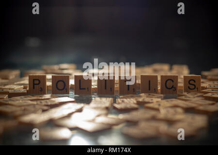Trumpf in Scrabble Worte Stockfoto