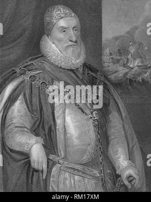 'Charles Howard, Erster Earl of Nottingham", (Anfang - Mitte des 19. Jahrhunderts). Schöpfer: H Robinson. Stockfoto