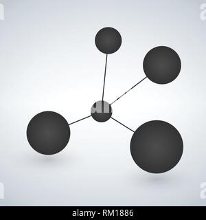 Molekül Symbol oder Kreise für Infografiken. Vector Illustration auf modernen Hintergrund isoliert Stock Vektor