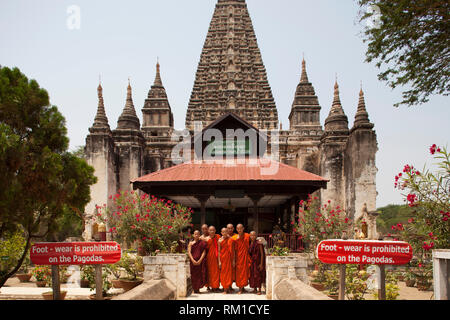 Mahabodhi Tempel, Alt Bagan, Mandalay, Myanmar, Asien Stockfoto